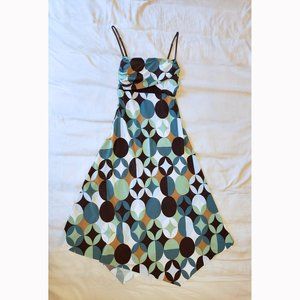 Geometric Asymmetrical Hem Dress